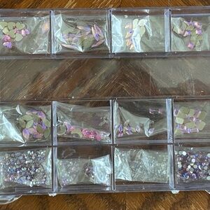 DND Nail Art Rhinestones and Sequins and rhinestone glue bundle